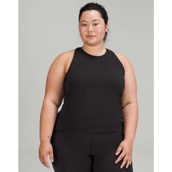 NWT Lululemon Swiftly Tech High-Neck Tank Top 2.0 Black Size 8 - Picture 1 of 8